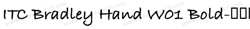 ITC Bradley Hand W01 Bold字体转换